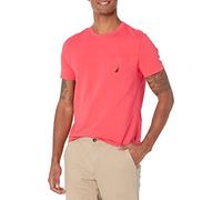 Nautica Solid Crew Neck Short Sleeve Pocket T-Shirt, Melon, Baie, M Homme