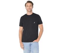 Nautica Solid Crew Neck Short-Sleeve Pocket T-Shirt Tricot, Coulour Noire, XXL Homme