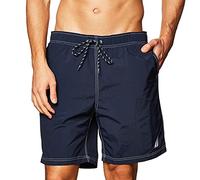 Nautica Solid Quick Dry Classic Logo Swim-Trunk Short, Bleu (Navy 4NV), S Homme