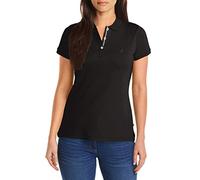 Nautica Women's 3-Button Short Sleeve Breathable 100% Cotton Polo Shirt