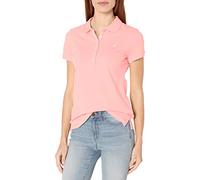 Nautica Women's 5-Button Short Sleeve Breathable 100% Cotton Polo Shirt