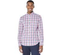 Nautica Wrinkle Resistant Long Sleeve Button Front Shirt Chemise à Bouton Bas, Dreamy Coral, Taille M Homme