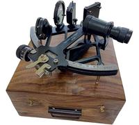 Nautical 1712 Tamaya Sextant Maritime Navigation Antique Vintage Aluminium Sextant Mesure Distance Tamaya Sextant avec Boîte en Bois Cadeau