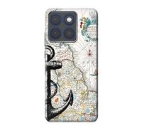 Nautical Chart Etui Coque Housse pour Motorola Edge 70