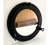 Nautical Collection Store Miroir Hublot Fenêtre Aluminium Noir Hublot 15 "Tenture Murale Nautique Décor À La Maison