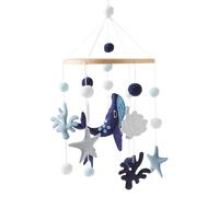 Nautical Crib Mobile - Cute Wooden Hanger, Blue Non Woven Fabric Nursery