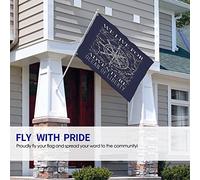 Nautical Flag 3x5 FT Retro Wind Rose Compass Steering Wheel Map Ocean Adventure Outdoor Flags Large Welcome Yard Banners Home Garden Yard Lawn Decor Navy Blue