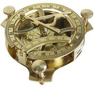 Nautical.Gift.Decor Boussole à cadran solaire de 10,2 cm - Cadran solaire en laiton massif.