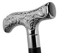 Nautical.Gift.Decor Canne de marche en laiton antique de luxe | Canne de marche magnifique avec poignée en laiton argenté pour homme et femme - Cadeau