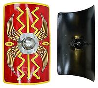 Nautical Replica Hub Armure romaine fonctionnelle médiévale en acier 18 g Costume d'Halloween SCA LARP finition rouge
