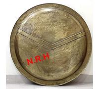 Nautical Replica Hub Bouclier rond médiéval 300 Roi Spartan Leonidas en cuivre