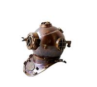 Nautical Replica Hub Casque de plongée style antique avec finition laiton