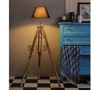 Nautical Replica Hub Grand trépied en bois de teck - Hauteur totale - 152,4 cm - Décoration de salon (sans ombre)