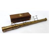 Nautical Replica Hub Télescope de Poche en Laiton avec boîte en Bois - Cadeau de Collection Nautique
