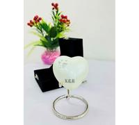 Nautical Replica Hub Urne funéraire en forme de cœur avec support et boîte pour vos proches et cendres humaines et cadeau Blanc