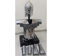 Nautical Replica Hub Veste médiévale Lorica Segmentata Romaine, casque Viking Valas Guard, protège-bras et jambes LARP