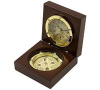 Nauticalia Coffret Horloge et Boussole 9 x 9 cm