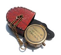 NauticalMart Boussole de Laiton/Inspirants Cadeau/directionnelle magnétique Boussole pour la Navigation/Boussole de Poche pour Le Camping, Randonnée, Touring, J.m. Barrie, Peter Pan