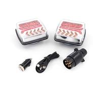 NAUTIG 1 Ensemble Feux Arrière Magnétiques LED Sans Fil 12 V 24 Pour Remorque Feu D'avertissement Freinage Étanche Pour Camping-car Camion Feu Arrière LED(EN 7 pin)