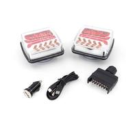 NAUTIG 1 Ensemble Feux Arrière Magnétiques LED Sans Fil 12 V 24 Pour Remorque Feu D'avertissement Freinage Étanche Pour Camping-car Camion Feu Arrière LED(AS 7 PIN)