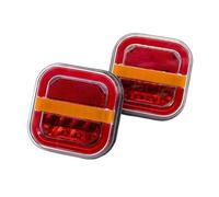 NAUTIG Feu Arrière Remorque À LED 12 V-24 V 4 Pouces, Carré, Clignotant, Plaque D'immatriculation Camion, UTV, ATV, Fourgonnette, 4x4 Feu Arrière LED