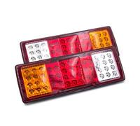 NAUTIG Lot 2 Arrière 48 LED 24 V Voiture,Remorque,Camion,Stop,Frein,Clignotant,Indicateur Direction,Lampe Caravane, Bus,Fourgonnette,Camping Feu Arrière LED