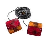 NAUTIG Lot 2 Feux Arrière Remorquage 12 V Câble 10M EN 7 Broches Frein Remorque, Arrêt Réflecteur Plaque D'immatriculation Camion Camping Feu Arrière LED
