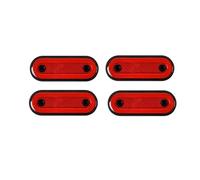 NAUTIG Lot De 10 Ou 4 Feux Gabarit Latéraux À LED Pour Camion, 12 V-24 V, Remorque, Réflecteurs, Pour Fourgonnette, Pour Scania Feu Arrière LED(4pcs Red B)