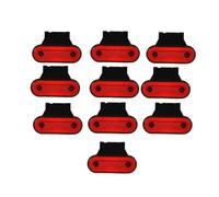 NAUTIG Lot De 10 Ou 4 Feux Gabarit Latéraux À LED Pour Camion, 12 V-24 V, Remorque, Réflecteurs, Pour Isuzu Feu Arrière LED(10Pcs Red A)