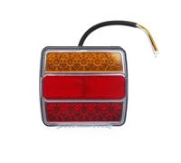 NAUTIG Lot De 2 Feux Arrière 12 V 16 LED Pour Camion, Voiture, Remorque, Bateau, Caravane, Feu Stop, Étanche IP68 Feu Arrière LED