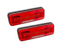 NAUTIG Lot De 2 Feux Arrière Combinés À LED 12 V 24, Clignotants, Recul, Étanches Pour Remorque, Camion, Caravane, Réflecteur, Frein Feu Arrière LED