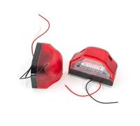 NAUTIG Lot De 2 Feux Arrière Plaque D'immatriculation 8 LED 12 V 24 Pour Moto, Camion, Remorque, VTT, Camping-car, Étanches Feu Arrière LED