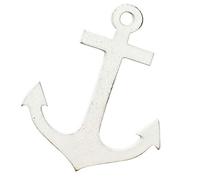 Nautika Nautica Lot de 12 ancres en bois blanc de 6 cm - Objet décoratif - Décoration de mariage - Ancre en bois - Ancre blanche maritime