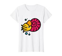 Nautilus Céphalopode sous l'eau Fun T-Shirt Graphique avec Valeur, Femme, Blanc, XS