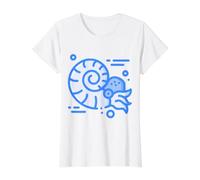 Nautilus Céphalopode sous l'eau Fun T-Shirt Graphique avec Valeur, Femme, Blanc, XS