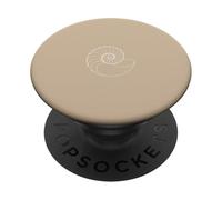 Nautilus Minimalist Shell Line Art Ocean Beige PopSockets PopGrip Adhésif