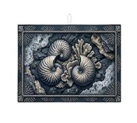 Nautilus Tapis de séchage en microfibre pour comptoir de cuisine, café, bar, 45,7 x 61 cm, bleu