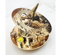 nautique Laiton Cadran solaire Boussole 7,6 cm Style antique Cadran solaire Boussole de poche F. L. West London