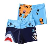 NautySaurs 2-11 Ans garçons Maillots de Bain bébé garçon Dessin animé Dinosaure Crocodile Kids Natation Shorts, Set 1, 5-7 Ans