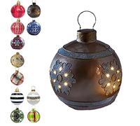 NAUXIU Outdoor Christmas PVC Inflatable Decorated Ball,Boule De Noël Gonflable Geant,Boule Gonflable De Noël en PVC Géant De 23,6Pouces,Boule De Noël Ornements Décoration,Decoration De Noel Exterieur