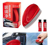 NAUXIU Powerful Windshield Cleaner & Oil Film Remover,Car Glass Cleaning Mouse,Car Glass Oil Film Cleaner, Auto Interior Exterior Glass Wiper Cleaning Kit,Window Glass Cleaner for Auto