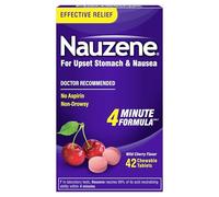 Nauzene Maux d'estomac et nausées Soulagement Comprimés à croquer saveur Wild Cherry - 42 ct