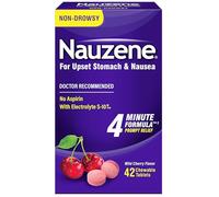 Nauzene Maux d'estomac et nausées Soulagement Comprimés à croquer saveur Wild Cherry - 42 ct