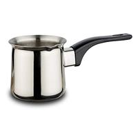 NAVA Creuset | 220 ml | Cafetière turque avec revêtement en granit pour la préparation du café turc, Argenté, Noir.