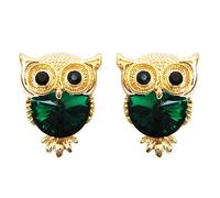 Navachi Boucles d'oreilles à tige en forme de chouette volante plaqué or 18 carats avec cristaux de zircone, Zircon Cristal Zircone cubique, Zircone cubique