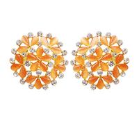 Navachi Boucles d'oreilles à tige plaquées or 18 carats avec opale blanche et opale blanche, Pierre Cristal, Opale synthétique