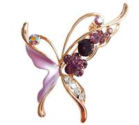 Navachi Femme Métal de base plaqué or 18 ct Ronde Rose Cristal