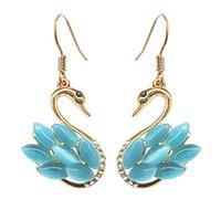 Navachi Métal de base plaqué or 18 ct Marquise bleu Opal