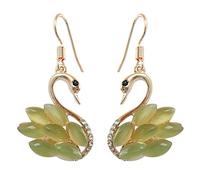 Navachi Métal de base plaqué or 18 ct Marquise Jaune vert Opal