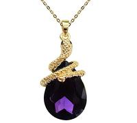 Navachi Métal de base plaqué or 18 ct Poire Rouge/violet Zirkonia